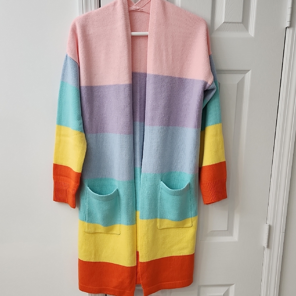 Colorful Striped Women's Cardigan